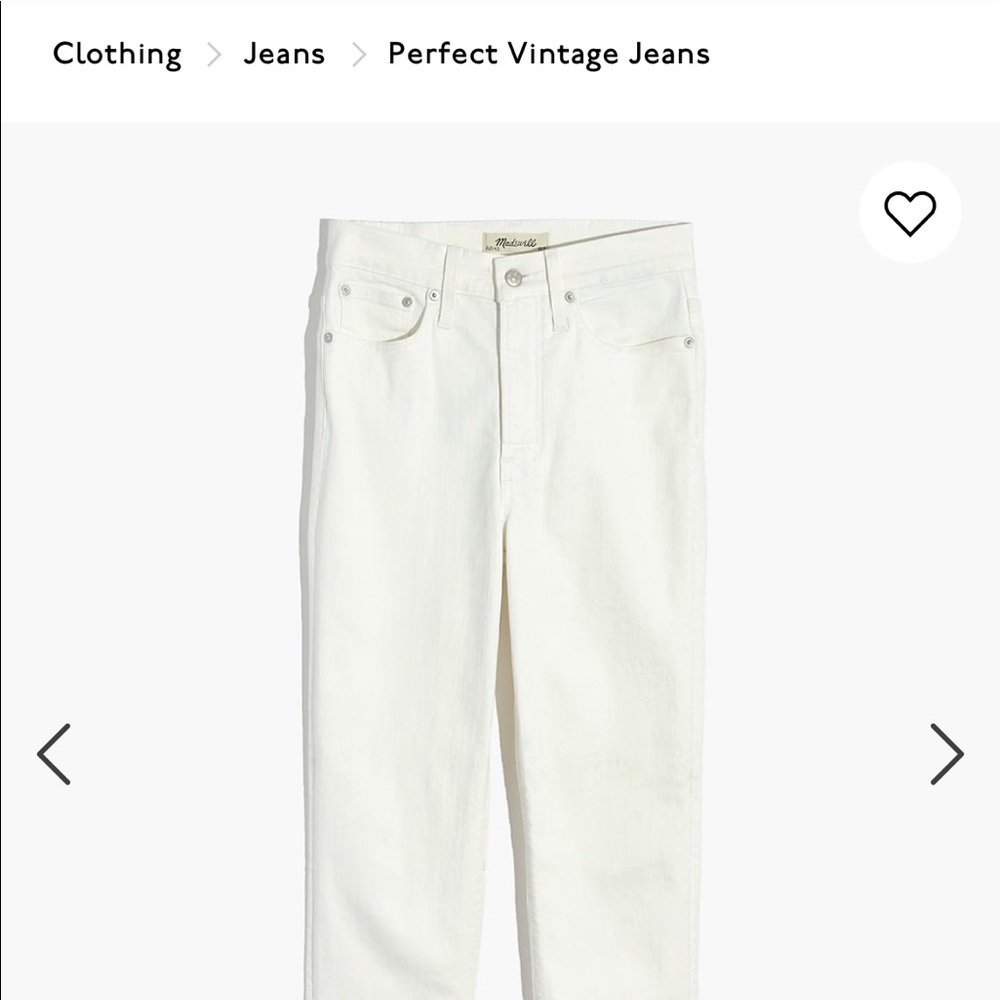 Perfect Vintage Jean in Tile White Raw-Hem Edition